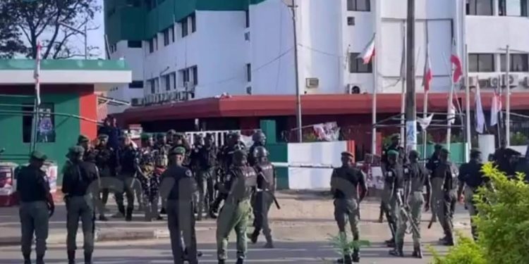 Armed Showdown at PDP Headquarters as Rival Factions Clash Over Leadership