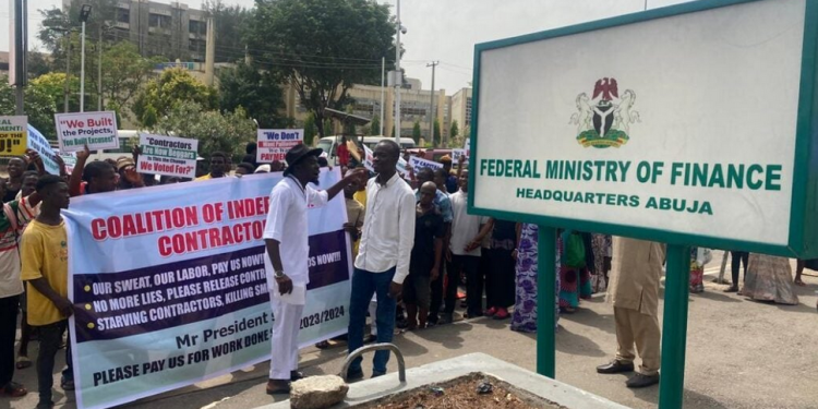 Gunshot Fired As Contractors Block Finance Ministry